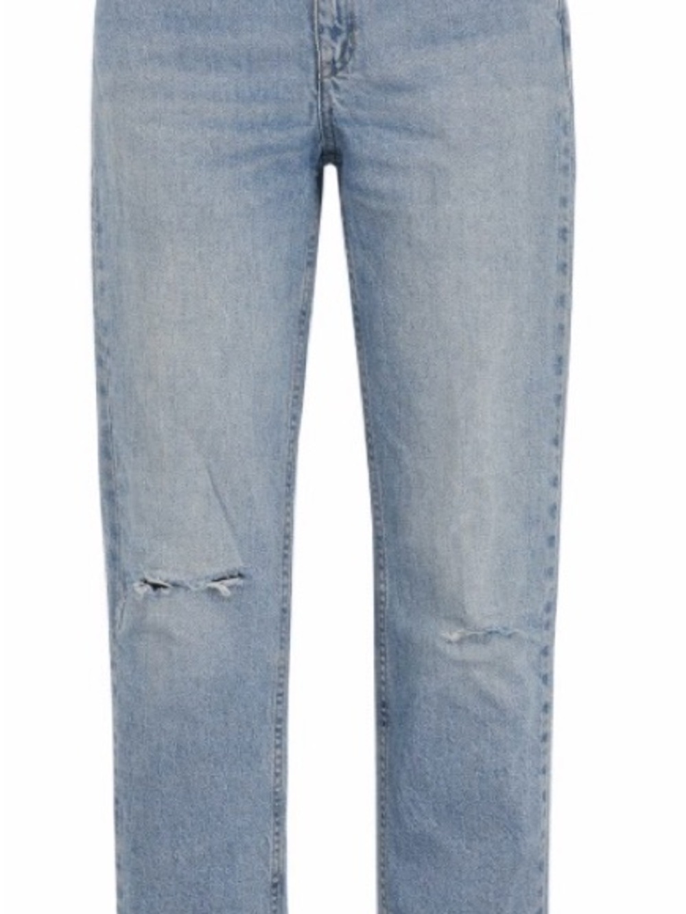Liz Claiborne Light Wash Straight Leg Jeans with Knee Rips